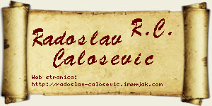 Radoslav Čalošević vizit kartica